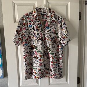 Vibrant Graphic Men's Casual Shirt